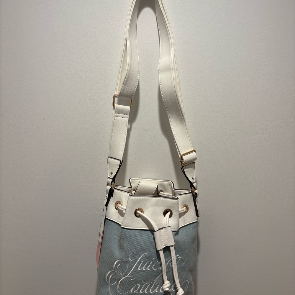 Juicy Couture Beach Crossbody Denim Bucket Bag